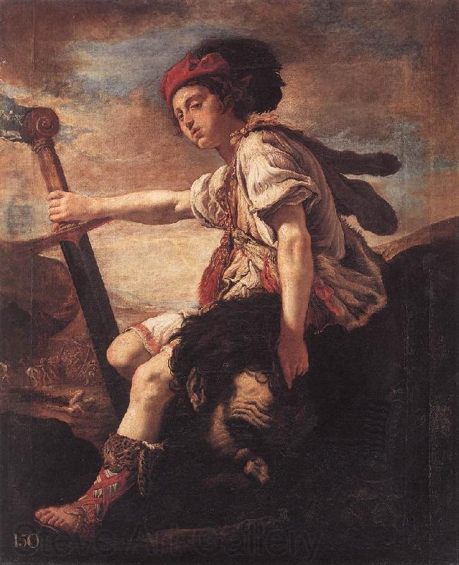 FETI, Domenico David with the Head of Goliath dfg Spain oil painting art